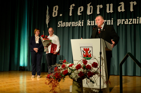 Govor prejemnika Ganglove plakete Janka Bračike - Osrednja obcinska prireditev ob slovenskem kulturnem prazniku